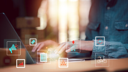 concept selling products online ,Physical inventory count ,Check sales and check business growth...