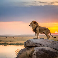 Lion on the rock