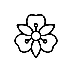 Simple Alstroemeria icon. The icon can be used for websites, print templates, presentation templates, illustrations, etc