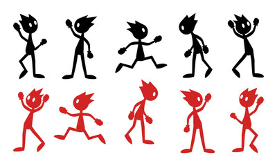 stick man set character for animation
