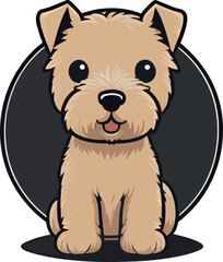 Extraordinary and lovely terrier dog vector art 