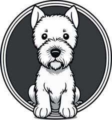 Fantastical and lovely terrier dog vector art 
