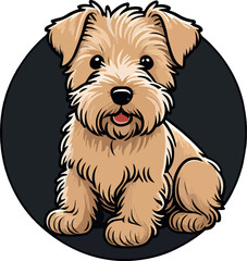 Excellent and lovely terrier dog vector art 