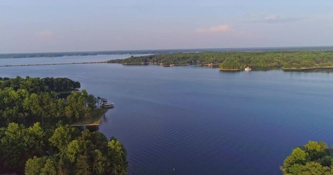 Drone footage of Lake Anna Virginia