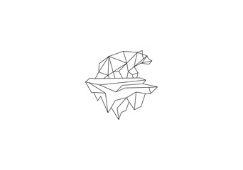 bear line vector