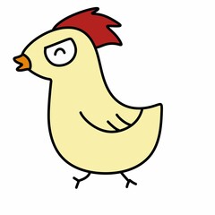 chicken cartoon on white background