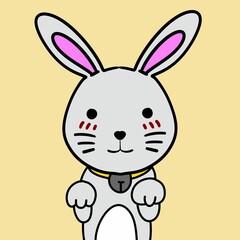 cute rabbit with bunny ears