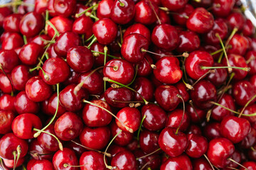 lots of cherries top view