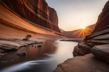 grand canyon at sunset Generative AI
