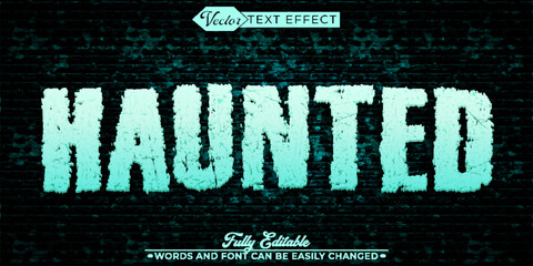 Horror Ghost Haunted Vector Editable Text Effect Template