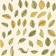 Leaf seamless pattern vector