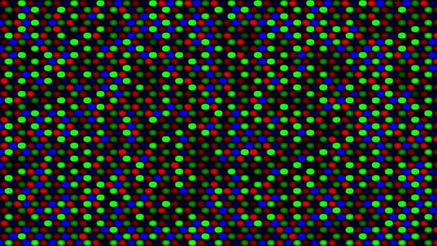infinite loop of led lights pixel screen backdrop red green blue fast flickering