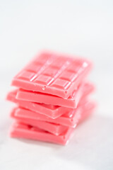 Mini pink chocolates