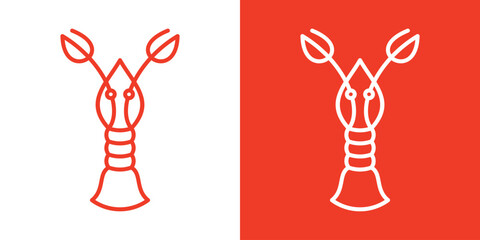 shrimp logo design minimalist icon vector inspiration