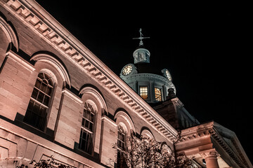Burning the Midnight Oil In Council Chambers at Kingston City Hall - obrazy, fototapety, plakaty
