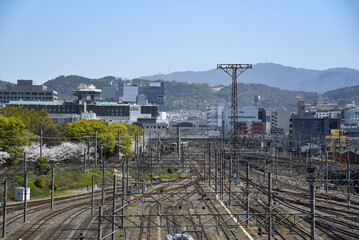 梅小路公園から見た京都駅