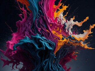 abstract colorful background with splashes