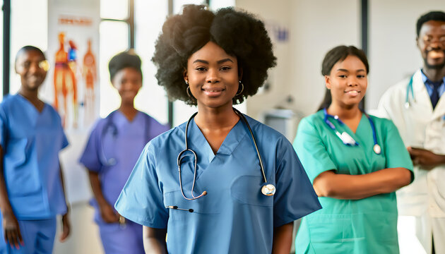portrait of a young nursing student standing confidently in a hospital. High quality photo