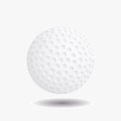 Golf ball isolated on white background. Golf Vector illustration.