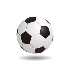 Fototapeta premium Soccer ball isolated on white background. Leather football ball vector.