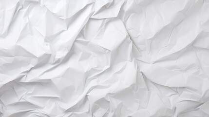 Obraz premium Generative AI : Crumpled white paper texture
