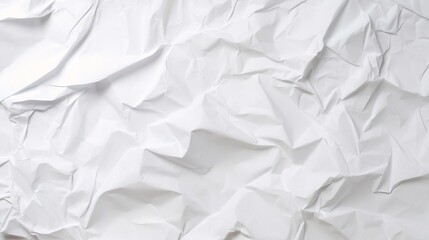 Obraz premium Generative AI : Crumpled white paper texture