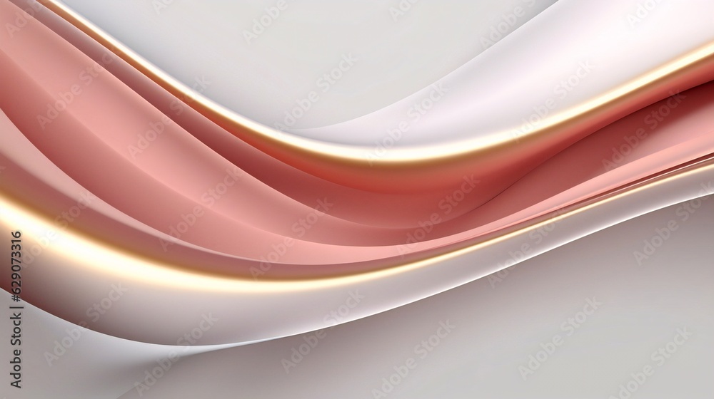 Poster generative ai : elegant dusty rose and platinum shade background with line golden elements. realisti