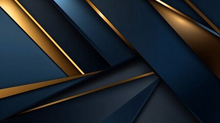 Generative AI : Luxury dark background combine with golden lines element.