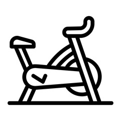 stationary bike line icon