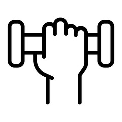 Obraz premium weight lifting line icon