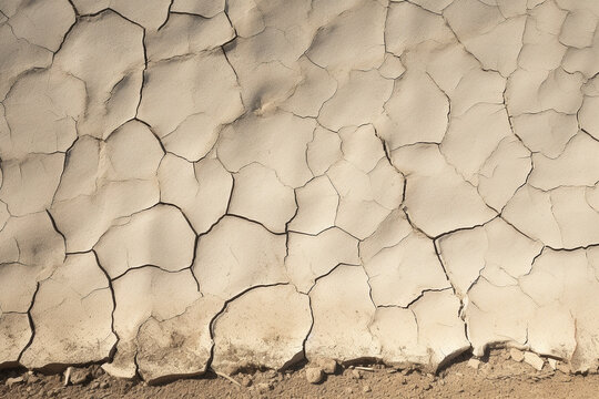 An image of dry crack soil - Generative AI
