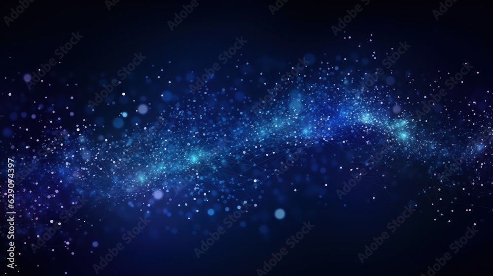 Wall mural technology particle abstract background
