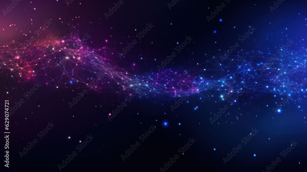 Poster technology particle abstract background