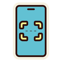 Obraz premium scanning using smartphone sticker