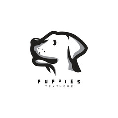 Vintage puppy head logo design for your brand or business