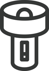 キャンプ関連の線画単品アイコン　ライト