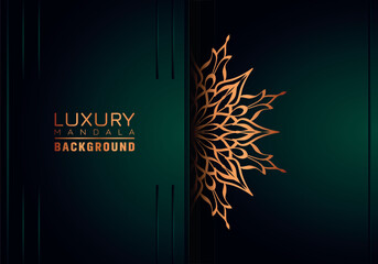 Luxury mandala background ornamental arabesque style With Golden Arabesque Pattern Style Decorative Mandala Ornament For Print Brochure Banner Cover Poster Invitation Card