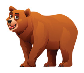 Obraz premium Bear cartoon illustration isolated on white