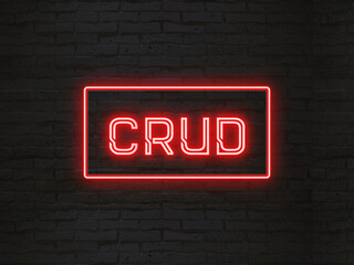  CRUD (CREATE, READ, UPDATE, DELETE の略) のネオン文字 - obrazy, fototapety, plakaty