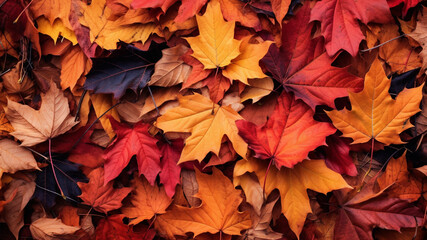 Naklejka na ściany i meble Maple Leaves in Autumn