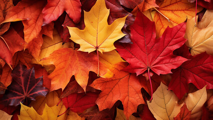 Naklejka na ściany i meble Maple Leaves in Autumn
