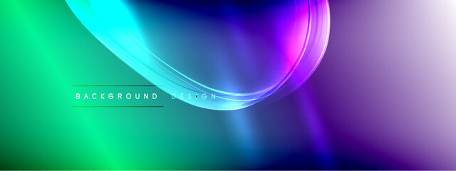 Vector abstract background - liquid transparent bubble shapes on fluid gradient with shadows and light effects