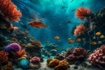 Naklejka na ściany i meble coral reef Ultra High quality photo