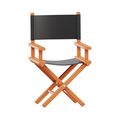director chair 3d, cinema and film 3d render pack, high quality render, transparent background - obrazy, fototapety, plakaty
