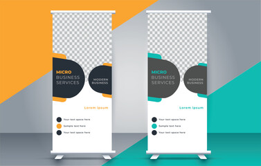 vector creative Roll up banners  template 