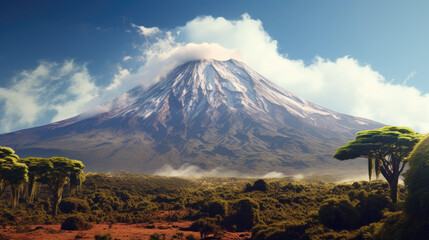 Ethiopian Mount Kilimanjaro - obrazy, fototapety, plakaty