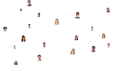 Digital png illustration of network of connections on transparent background
