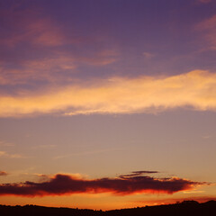 red sunset and cloud landscape