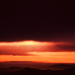 sunrise over the mountains
