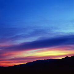 sunset over the mountains